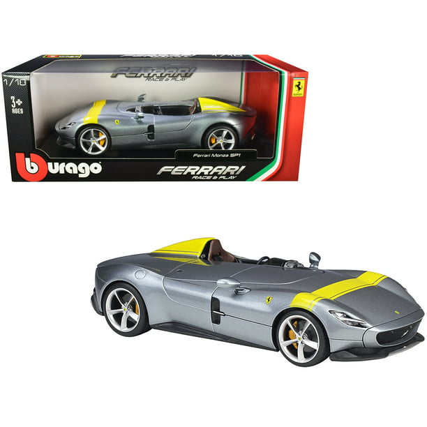 Ferrari Monza Sp1 Silver Metallic W/ Yellow Stripes 1/18 Diecast Model Car Tires for sale online